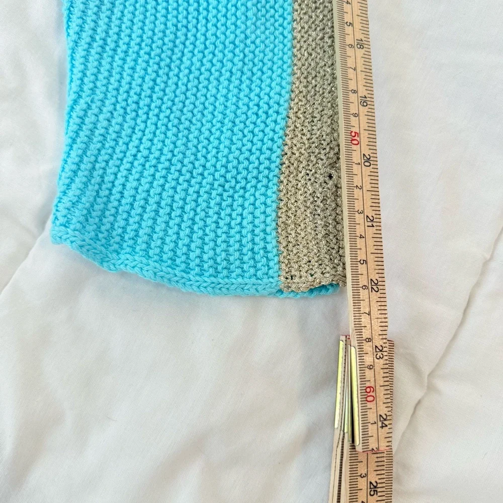 Lilly Pulitzer Turquoise and Gold Sweater - Picture 5 of 9